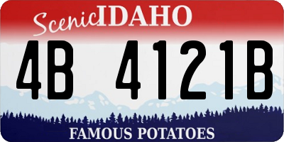 ID license plate 4B4121B