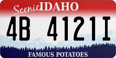 ID license plate 4B4121I