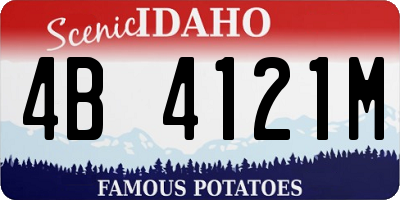 ID license plate 4B4121M