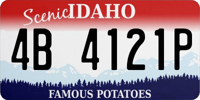 ID license plate 4B4121P