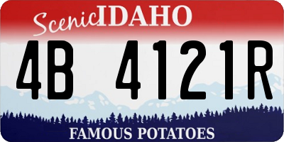 ID license plate 4B4121R