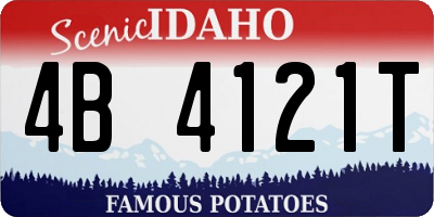 ID license plate 4B4121T