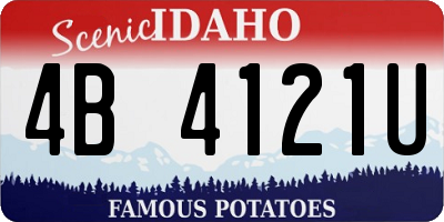 ID license plate 4B4121U