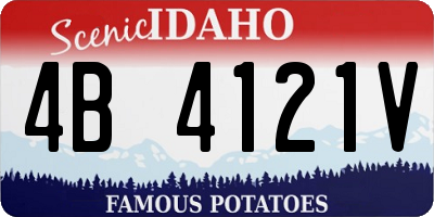 ID license plate 4B4121V
