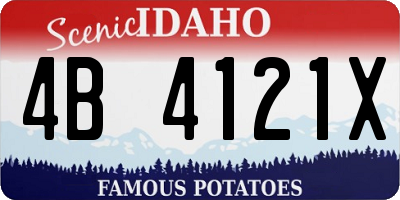 ID license plate 4B4121X