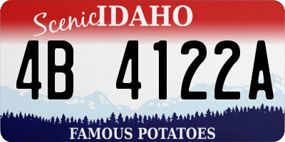 ID license plate 4B4122A