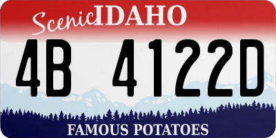 ID license plate 4B4122D