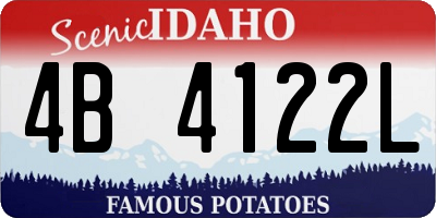 ID license plate 4B4122L