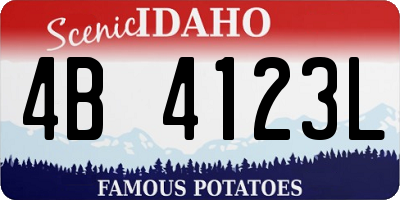 ID license plate 4B4123L