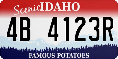 ID license plate 4B4123R