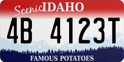 ID license plate 4B4123T