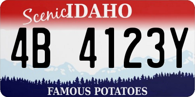 ID license plate 4B4123Y