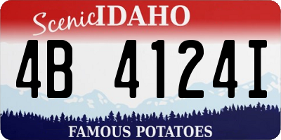 ID license plate 4B4124I