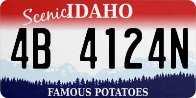 ID license plate 4B4124N