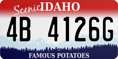 ID license plate 4B4126G
