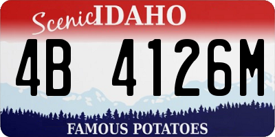 ID license plate 4B4126M