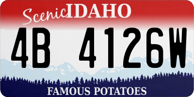 ID license plate 4B4126W