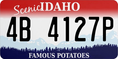 ID license plate 4B4127P