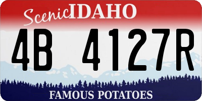 ID license plate 4B4127R
