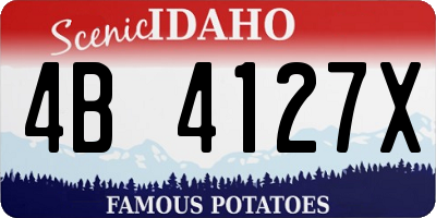 ID license plate 4B4127X