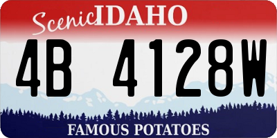 ID license plate 4B4128W