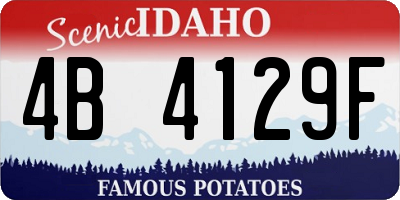 ID license plate 4B4129F