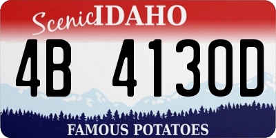 ID license plate 4B4130D