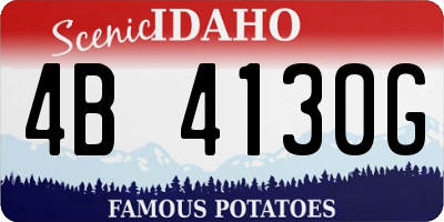 ID license plate 4B4130G