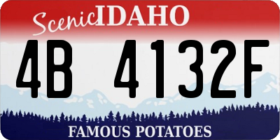 ID license plate 4B4132F