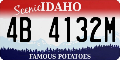 ID license plate 4B4132M