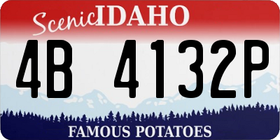 ID license plate 4B4132P