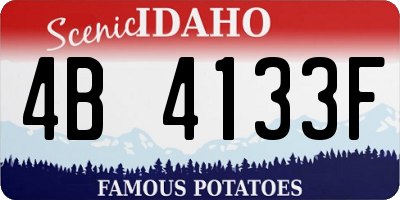 ID license plate 4B4133F