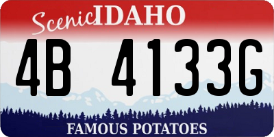 ID license plate 4B4133G
