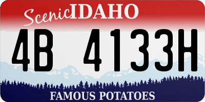 ID license plate 4B4133H