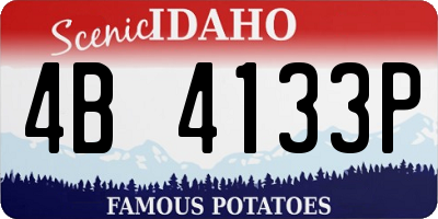 ID license plate 4B4133P