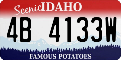 ID license plate 4B4133W