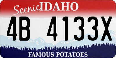 ID license plate 4B4133X
