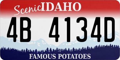 ID license plate 4B4134D
