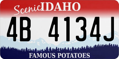 ID license plate 4B4134J