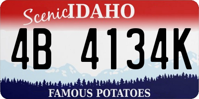 ID license plate 4B4134K