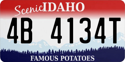 ID license plate 4B4134T