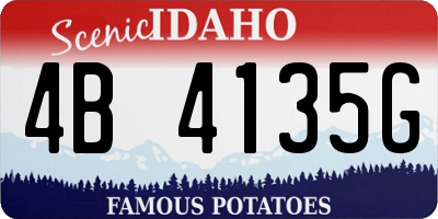 ID license plate 4B4135G