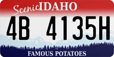 ID license plate 4B4135H