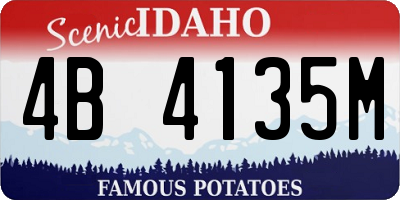 ID license plate 4B4135M