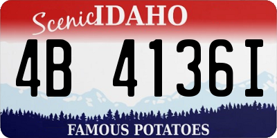 ID license plate 4B4136I