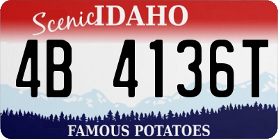 ID license plate 4B4136T