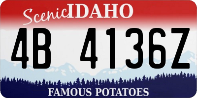 ID license plate 4B4136Z