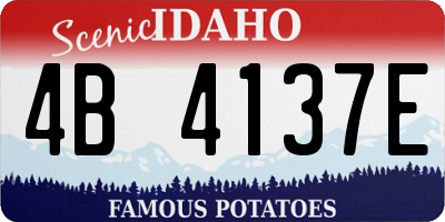 ID license plate 4B4137E