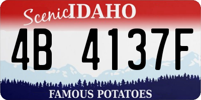 ID license plate 4B4137F