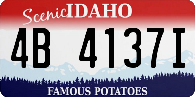 ID license plate 4B4137I